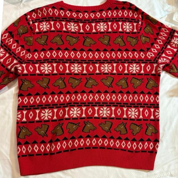 Alex Stevens Ugly Christmas Sweater brown horse holiday party L - Picture 8 of 9